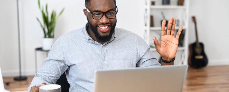 Person sitting at desk