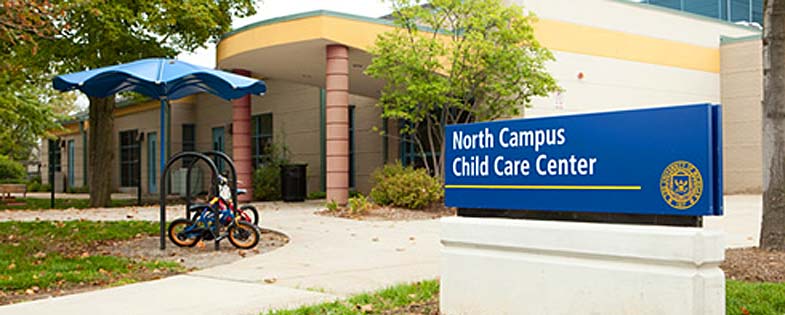 Sign in front of the North Campus Children's Center