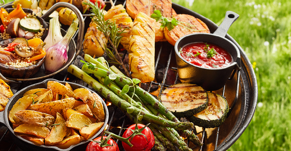 Vegetables on a grill